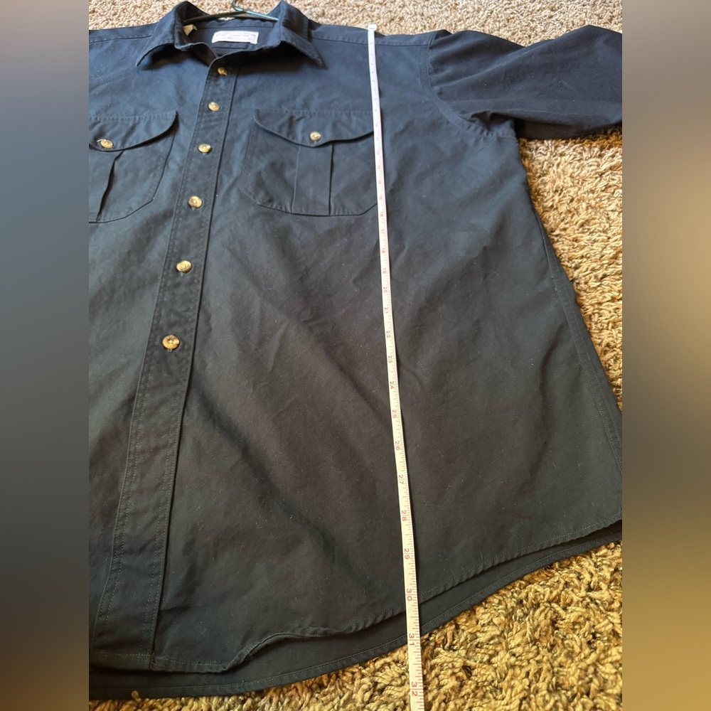 Vintage C.C. Filson Mens Black Button Down  Cotton Shirt - Picture 7 of 12